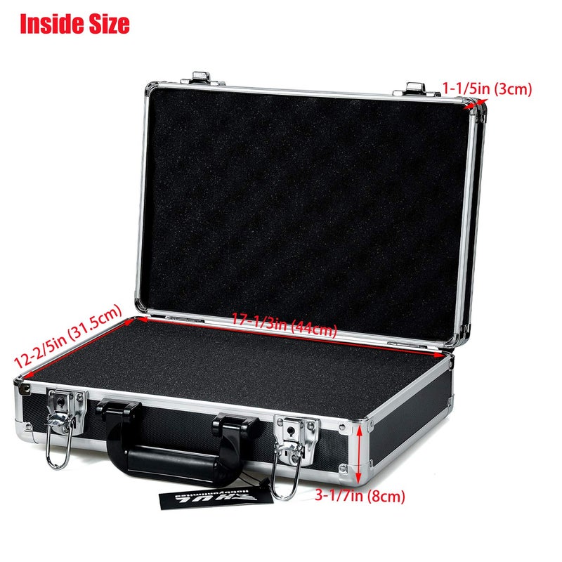 HUL 18in Two-Tone Aluminum Case with Customizable Pluck Foam Interior for Test Instruments Cameras Tools Parts and Accessories - Image 4