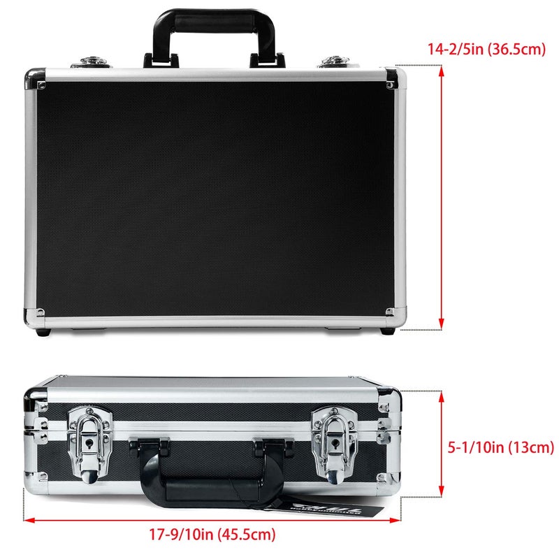 HUL 18in Two-Tone Aluminum Case with Customizable Pluck Foam Interior for Test Instruments Cameras Tools Parts and Accessories - Image 2