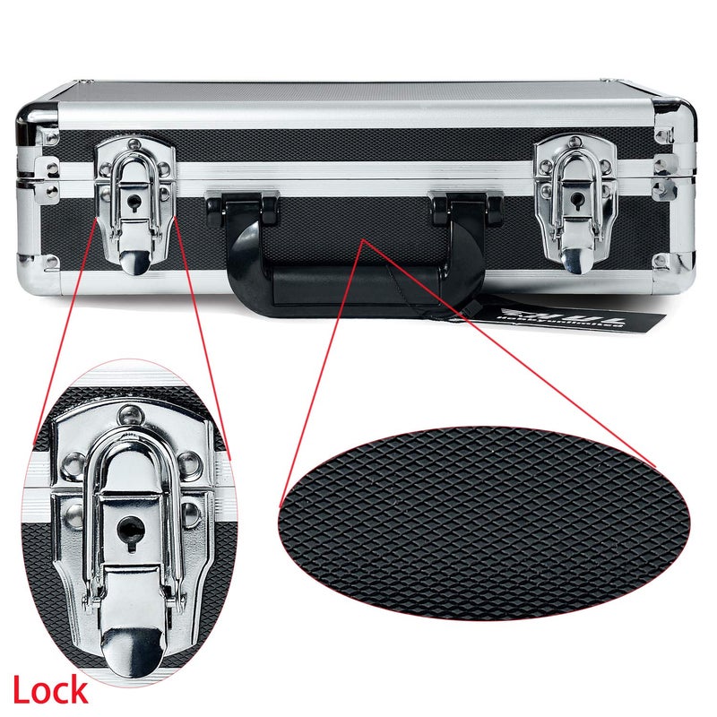HUL 18in Two-Tone Aluminum Case with Customizable Pluck Foam Interior for Test Instruments Cameras Tools Parts and Accessories - Image 3