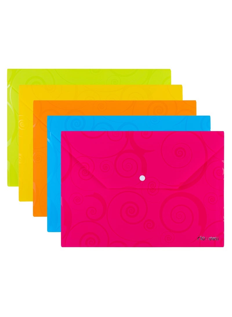 Deli E39640 A4 File Bag Zip Pouch Document Organizer Assorted Colors – 1 Piece - Image 5