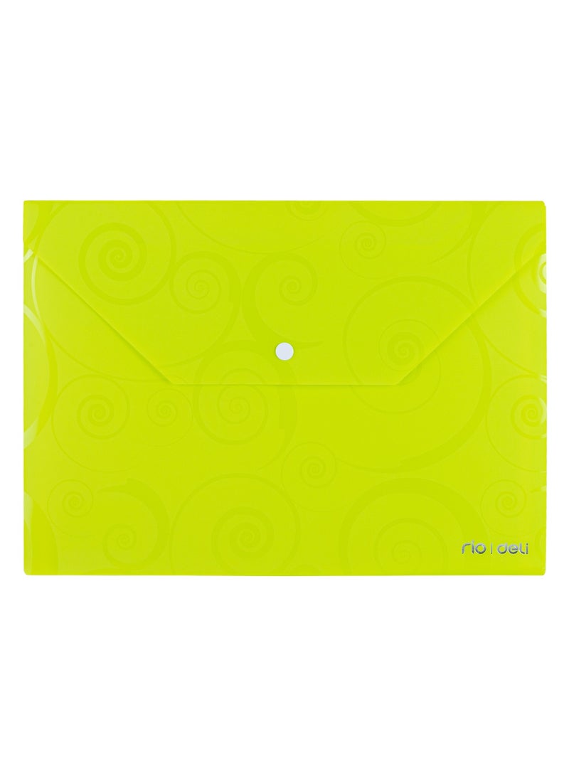 Deli E39640 A4 File Bag Zip Pouch Document Organizer Assorted Colors – 1 Piece - Image 1