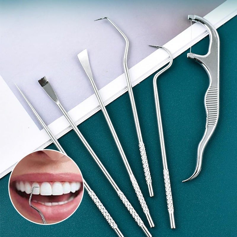 JKJ&ZXZ Stainless Steel Toothpick Set, Reusable Portable Metal Toothpick with Holder, Multipurpose Dental Picks for Teeth Cleaning Dental Tools for Traveling, Picnic, Camping. (9PCS) - Image 5