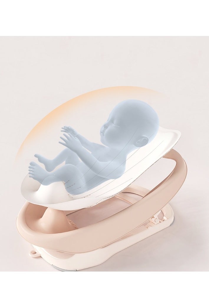 MIXDE - Foldable Baby Bath Chair With Washing Hair Shower Shampoo Cup For Newborn to Toddler Infant Bather Support Use in the Sink or Bathtub Includes 3 Reclining Positions - Image 1