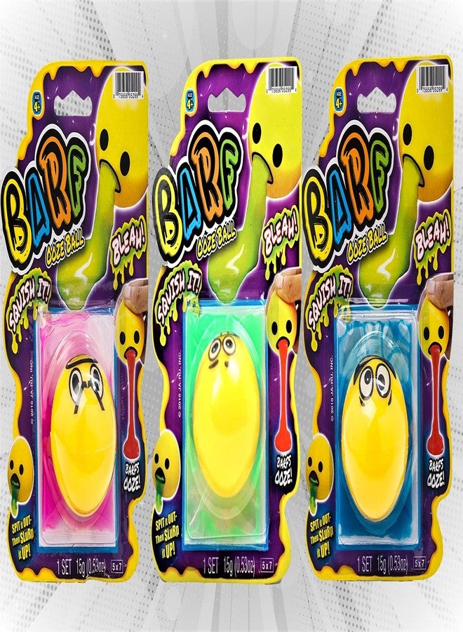 JA-RU Barf Slime Toy Squishy Stress Balls for Kids (4 Fidget Ball Assorted) Throw Up Vomit Slime Balls. Anti Stress Squeeze Toy. Funny Pranks Party Favors Easter Egg Fillers. 5299-4p - Image 3