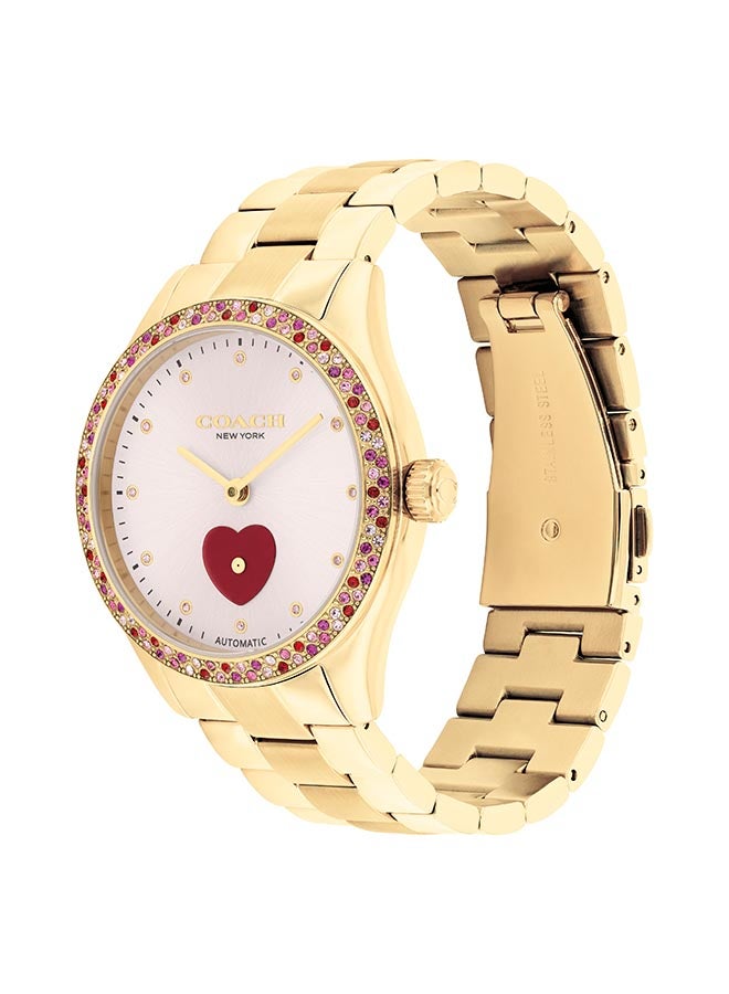COACH ساعة كوتش النسائية ذات القرص الدائري باللون الوردي الفاتح - 14504487 - Image 3