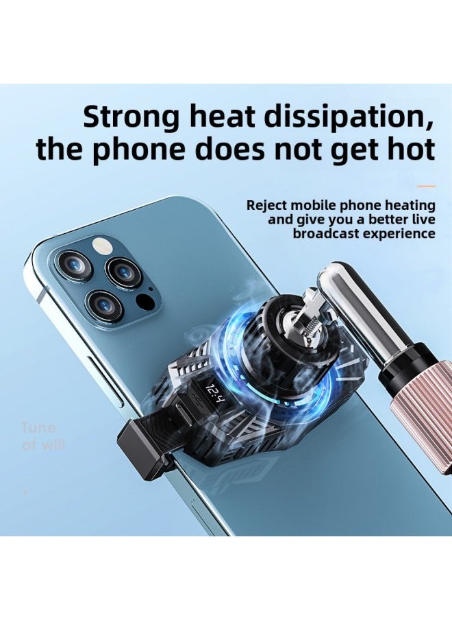 Generic Lifting Desktop Tremolo Live Cooling Cooling Cooling Version Mobile Phone Bracket Multifunctional Semiconductor Refrigeration Artifact-Color:S01 (tarnish) Mobile Phone Radiator  - Image 5