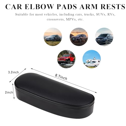 Yourkar Car Armrest Support Cover, Left Side Door Armrest Cushion Pad Extender with Storage Box, Anti-Slip & Waterproof Leather Driver Left Arm Rest Storage Cover, Car Accessories (Black, Style 2) - Image 2