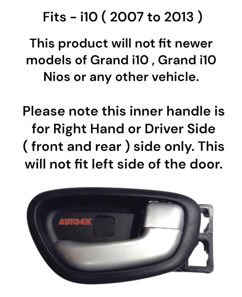 Auto-Ex Inner Inside Door Handle Lock RC Lever Compatible/Replacement for i10 (2007 to 2013) Right Hand or Driver Side - Image 2