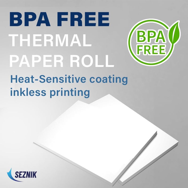 SEZNIK A4 Thermal Papers, Printing Paper, 210 mm width, 200 Sheets, 8 inch Paper for A4 Portable Thermal Printer - Image 5