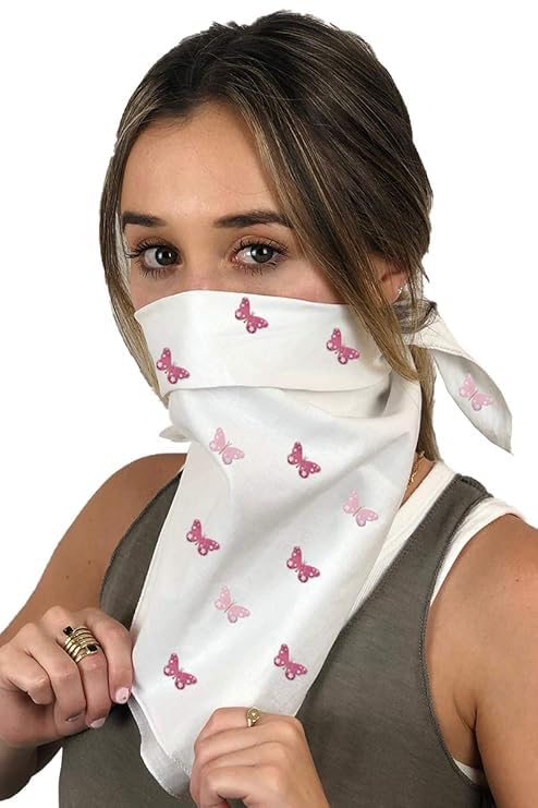 Bhoomi Impex Bandana Face Cover, Multi Prints Set Of 5, Soft Muslin Cloth, Unisex Multipurpose Bandana For Summer - Image 1