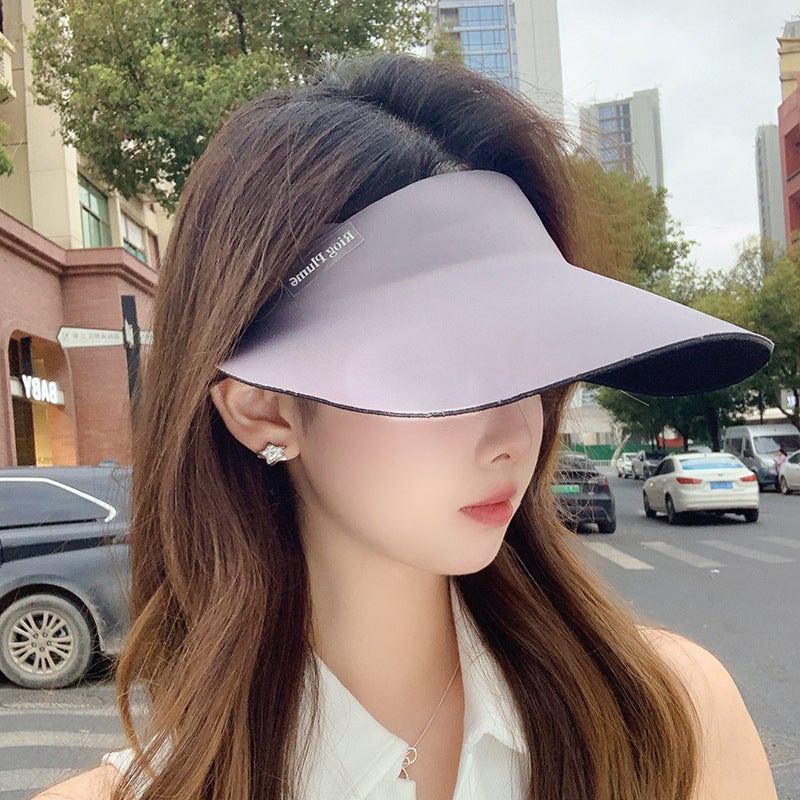 Seamless Sun Protection Hat Women UPF50+ Summer One-Piece Lightweight Outdoor Sports Running Visor Hat - Image 2