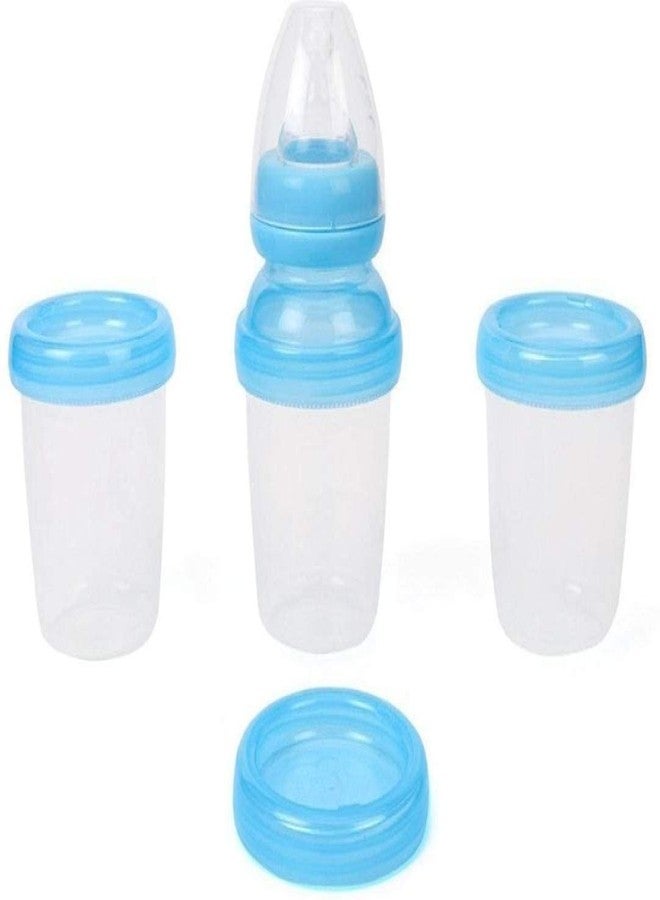 Mummamia Baby Breastmilk Storage Stackable Cups with Connector - Fridge & Microwave Safe (180ml) Blue (Pack of 6)