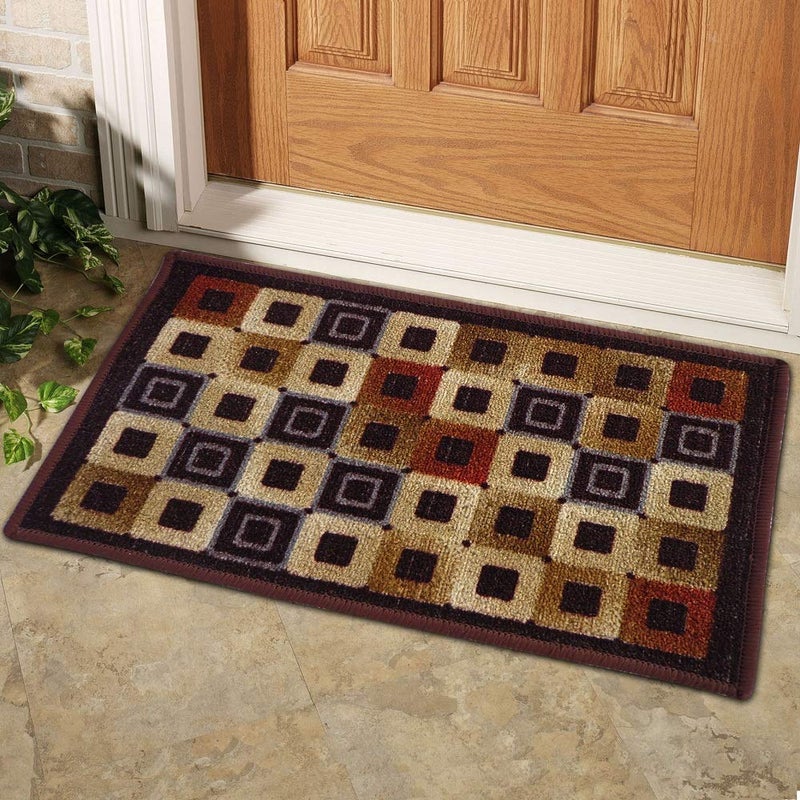 Status Contract Nylon Anti Slip Floor Door Mat in Home Kitchen Office Entrance Mats (38x58 cm, Brown) -Pack of 1, Rectangular - Image 4
