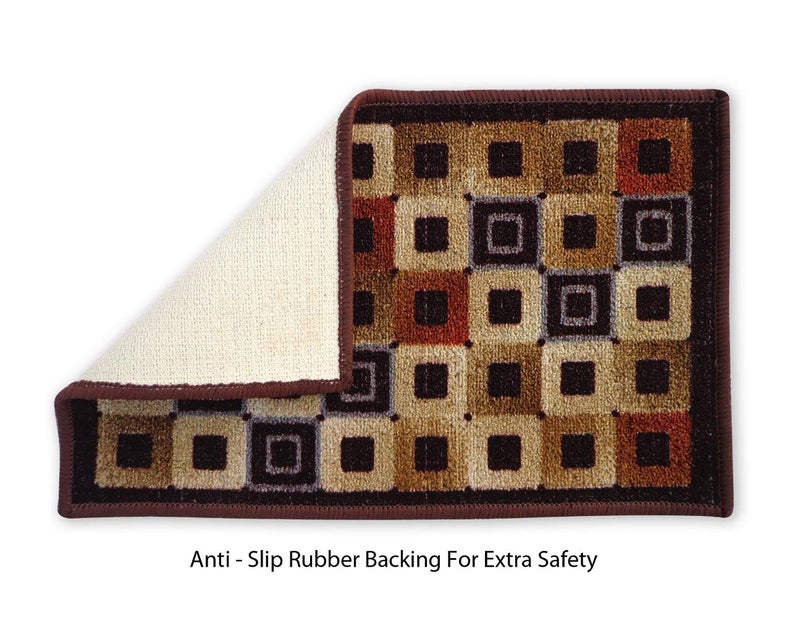 Status Contract Nylon Anti Slip Floor Door Mat in Home Kitchen Office Entrance Mats (38x58 cm, Brown) -Pack of 1, Rectangular - Image 3
