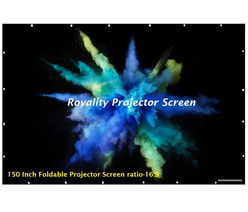 Spline ® 150 Inch Foldable Projector Screen (Anti-Light) (Anti-Crease) Wrinkle-Free Ratio 16:9 Full HD 4k 3D Supported for Home Cinema, Theater Indoor, Outdoor Movie-(188 cm, (H) x 333 cm (W)) - Image 1