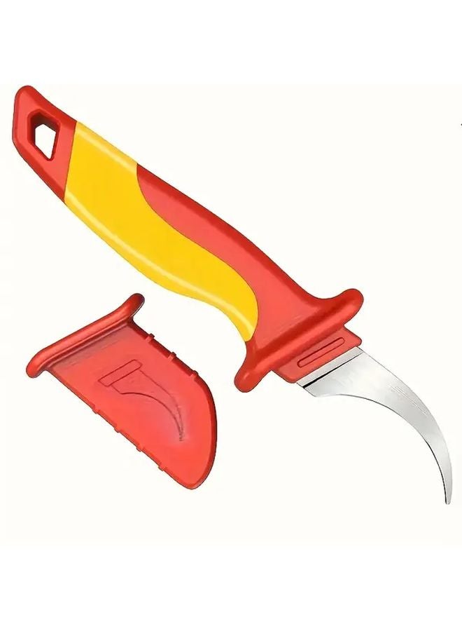 Insulated Cable Stripping Knife Set With 4 Blades And Protective Sheath Color 119717 - Image 1
