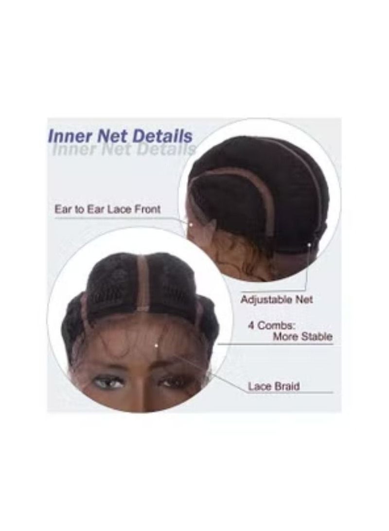 Estelle Hand braid 36 Inch Synthetic Lace Front Wigs for Black Women Cornrow Wig with 4 Strands Dutch Braids Super Long Frontal Lace Wig with Baby Hair Twist Braided Wigs Natural Black - Image 5