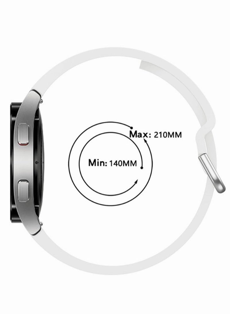 Motim Silicone Replacement Strap Compatible with Samsung Galaxy Watch 7/6/5/FE, 20MM , Sport Strap Watch Wristband, Quick Release Watch Strap for Men and Women, Easy Installation - Image 4