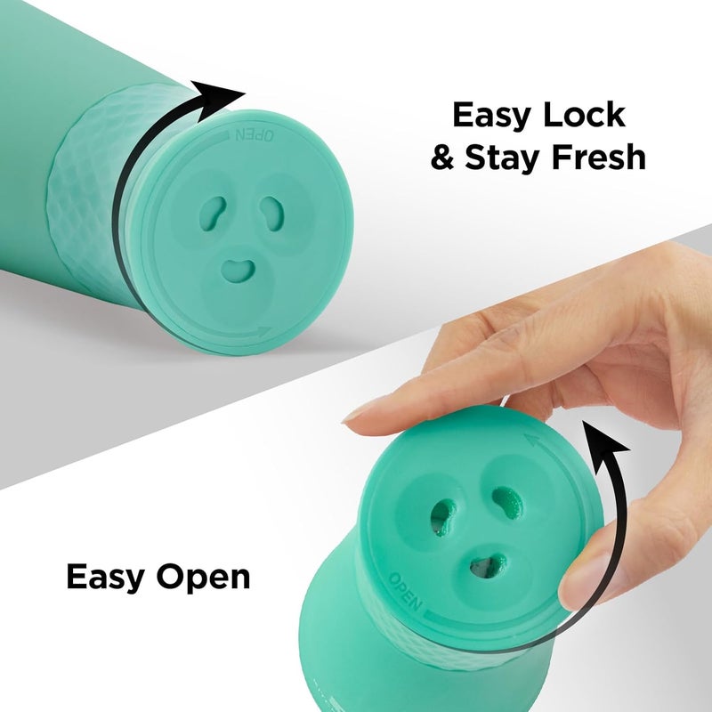 Kitchen Mama FlipTastic Rechargeable Salt and Pepper Grinder – Gravity Electric Grinder, Pepper Mill, Adjustable Coarseness, One-Hand Operation, Refillable Salt and Pepper Mill for Kitchen (Teal) - Image 4