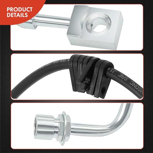 A-Premium Front Driver Side Brake Hydraulic Hose Compatible with Select Chevrolet and GMC Models - C4500 Kodiak, C5500 Kodiak, C4500 Topkick, C5500 Topkick, 2003-2009, 4 X 2 - Replace# 15190274 - Image 5