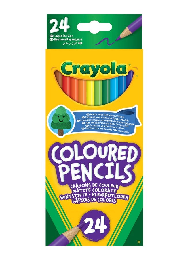 CRAYOLA Colouring Pencils - Assorted Colours (Pack of 24) | A Must-Have for All Kids Arts & Crafts Sets | Ideal for Kids Aged 3+ - Image 1