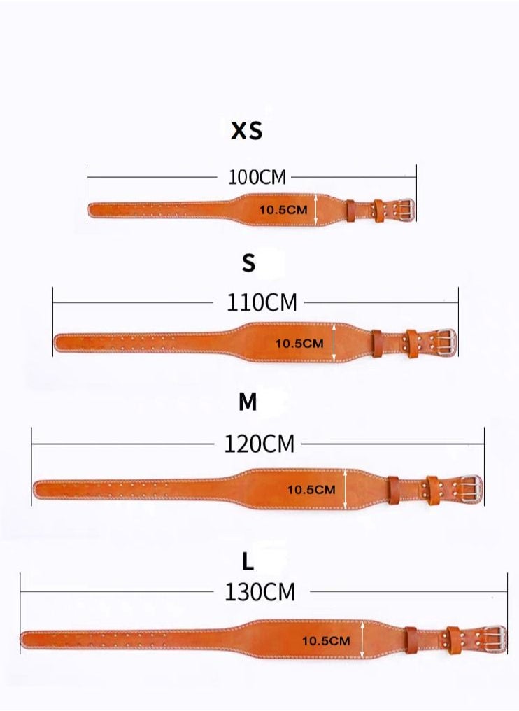 VALEO Genuine Leather Weight Lifting Belt Size XS-100 CM, Light Brown  - Image 5