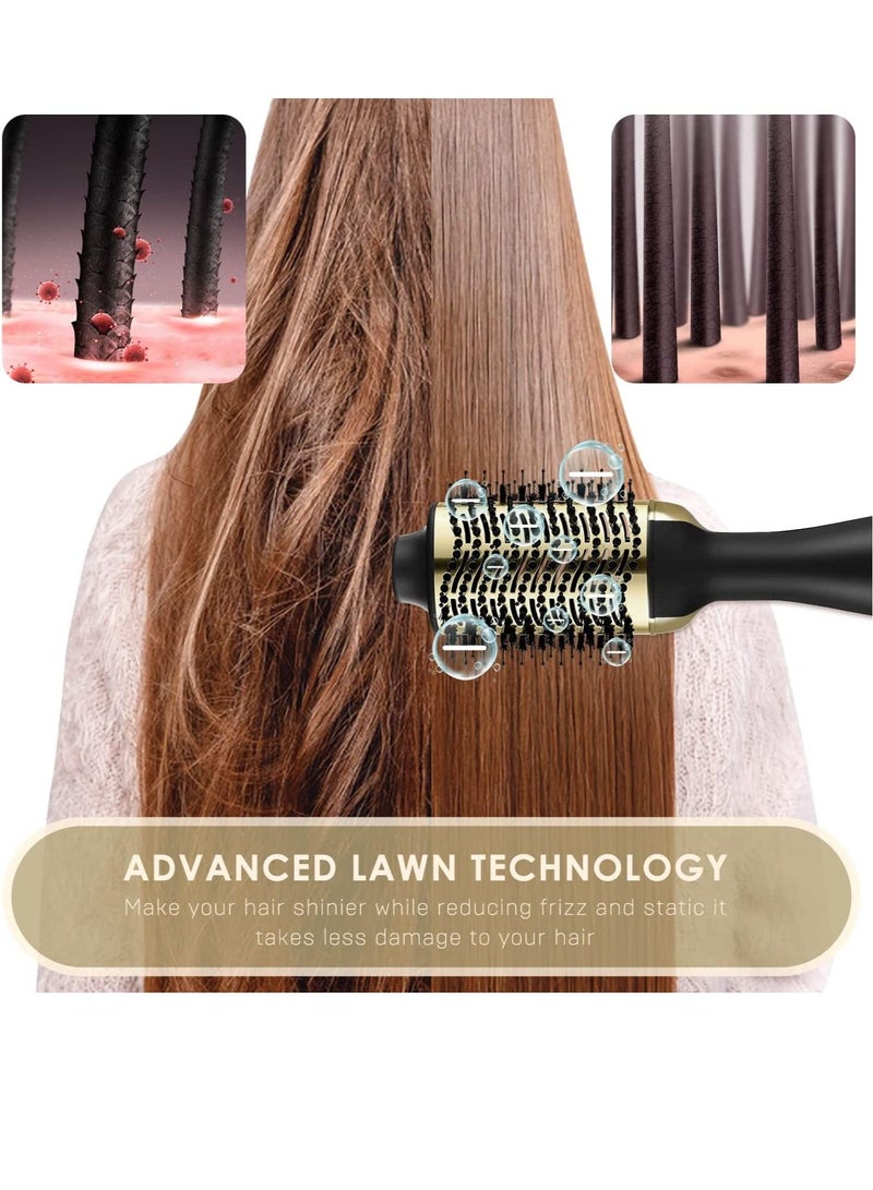 Hot Air Brush, Hair Dryer Blowout Brush, 4IN1 One Step Hair Dryer & Volumizer Hot Hair Dryer Brush (Gold) - Image 3