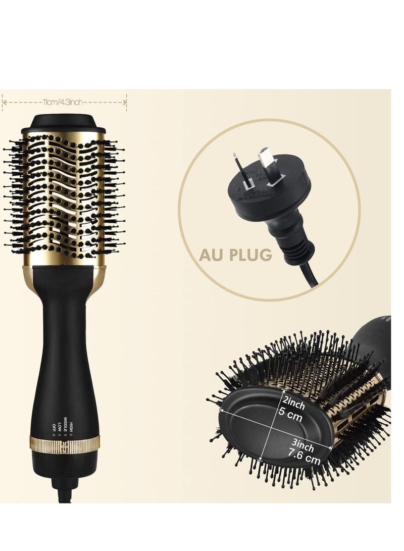 Hot Air Brush, Hair Dryer Blowout Brush, 4IN1 One Step Hair Dryer & Volumizer Hot Hair Dryer Brush (Gold) - Image 5