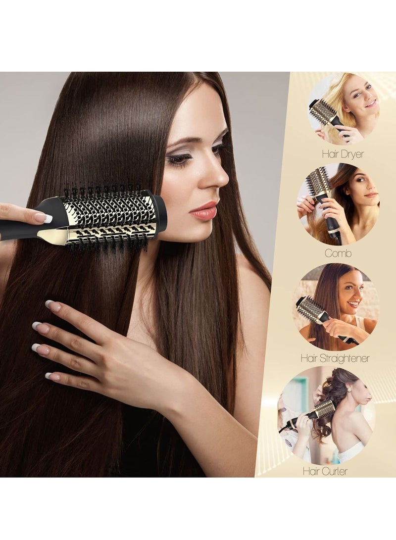 Hot Air Brush, Hair Dryer Blowout Brush, 4IN1 One Step Hair Dryer & Volumizer Hot Hair Dryer Brush (Gold) - Image 2