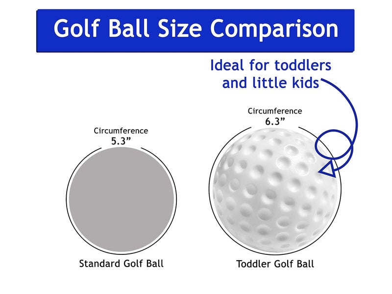 Botabee Toddler & Little Kids Golf Set - Replacement Golf Balls 2" - Pack of 6 - Oversized Plastic Balls for Beginners or Kids 3+ Years - Image 3