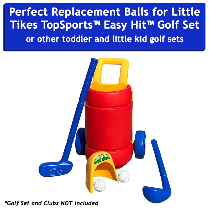 Botabee Toddler & Little Kids Golf Set - Replacement Golf Balls 2" - Pack of 6 - Oversized Plastic Balls for Beginners or Kids 3+ Years - Image 4