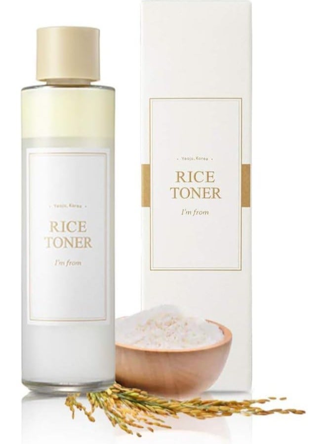 I'M FROM Rice Toner, Milky Toner for Glowing Skin, 77.78% Korean Rice, Glow Essence with Niacinamide, Hydrating for Sensitive, Dry, Dull, Combination Skin, Vegan, Fragrance Free, Glass Skin 150ml - Image 3