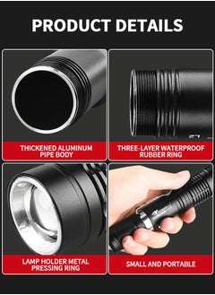 GROIC Diving Flashlight Dive Torch,LED Diving Flashlight Underwater Flashlight，Rechargeable Waterproof Underwater Lights Night,Outdoor Flashlight  - Image 5