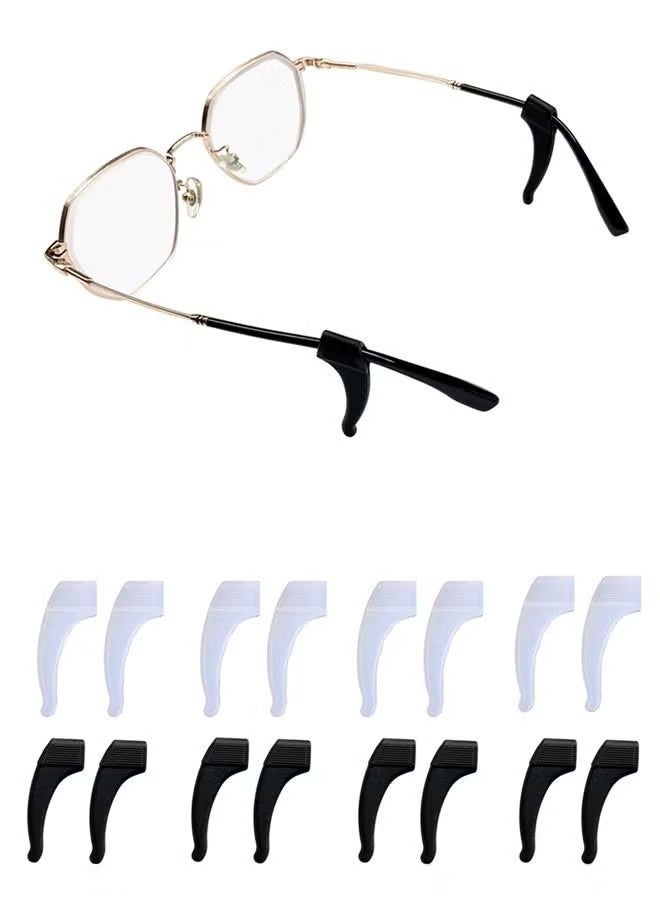 8 Pairs Eyeglass Ear Grip Anti Slip, Glasses Holder, Safety Eyewear Retainers for Sunglasses Presbyopia Glasses Sports Glasses - Image 1