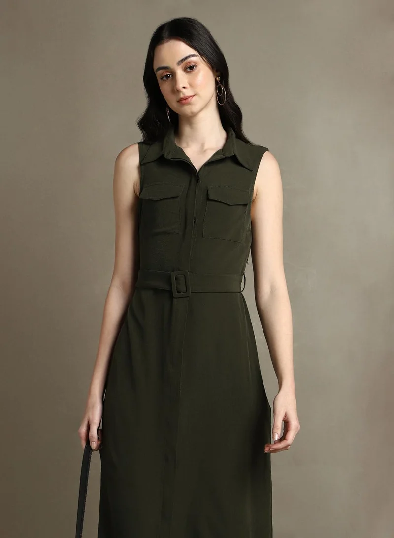 Dennis Lingo Olive Dresses For Women