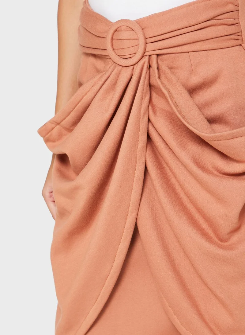 Bhaane Belted Midi Skirt