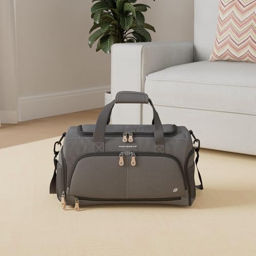 FocusGear Ultimate Gym Bag 2.0: The Durable Crowdsource Designed Duffel Bag with 10 Optimal Compartments Including Water Resistant Pouch (Charcoal, Medium (20")) (Charcoal) - Image 2