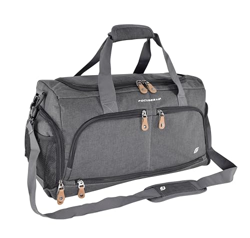 FocusGear Ultimate Gym Bag 2.0: The Durable Crowdsource Designed Duffel Bag with 10 Optimal Compartments Including Water Resistant Pouch (Charcoal, Medium (20")) (Charcoal) - Image 4