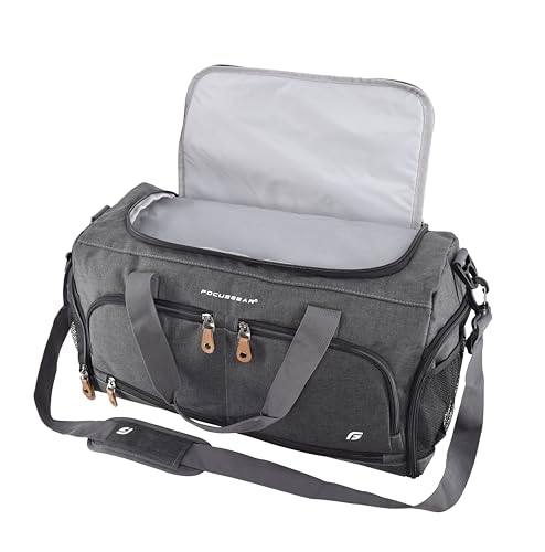 FocusGear Ultimate Gym Bag 2.0: The Durable Crowdsource Designed Duffel Bag with 10 Optimal Compartments Including Water Resistant Pouch (Charcoal, Medium (20")) (Charcoal) - Image 5