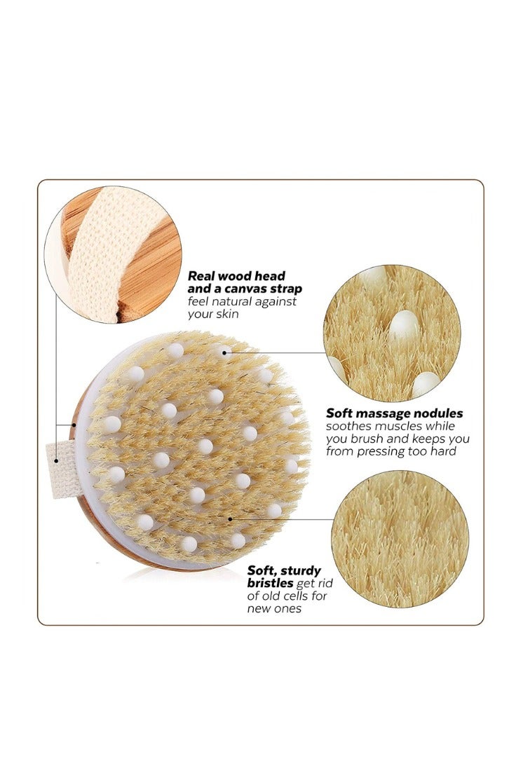Outdoor.Market Body Scrubber & Dry Brush for Exfoliation – Bath & Shower Body Brush with Massage Nodules for Cellulite, Lymphatic Drainage, Deep Cleansing & Glowing Skin - Image 2