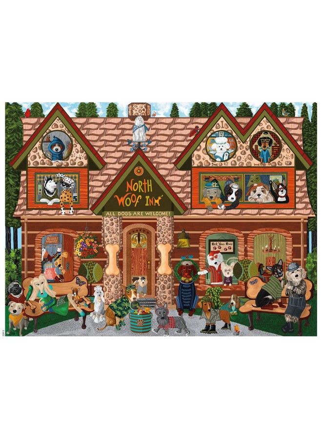 Ceaco Woof N Wag North Woof Inn 300 Piece Jigsaw Puzzle - Image 1