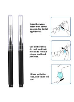 Patelai Patelai 50 Pieces Interdental Brush for Cleaner Braces Brush Toothpick Dental Tooth Flossing Head Oral Dental Hygiene Flosser Toothpick Cleaners Tooth Cleaning Tool(Black)  - Image 3