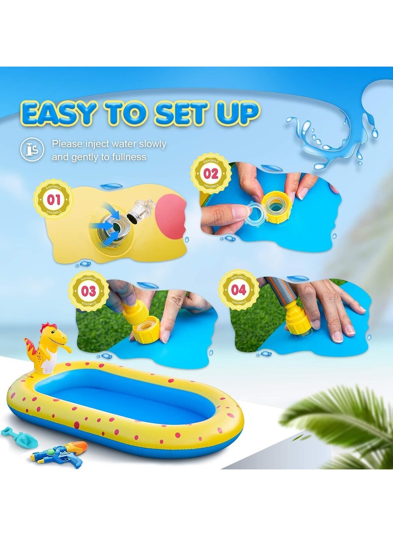 AUTOYSUR Inflatable Swimming Pool for Kids,170x103x65 cm, Outdoor Backyard Garden Swimming Pools Paddling Pool for Toddlers Backyard Outdoor Garden Backyard Summer Water Party - Image 3