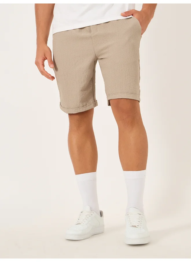 Take Two Take Two Men Solid Drawstring Waist Shorts