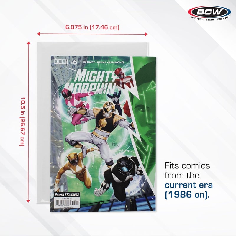 BCW Current Comic Boards and Bags Combo | 100 Polypropylene Comic Bags & Backer Boards | Acid-Free Archival Quality | Crystal Clear | Preserves Collectible Comics | Fits Standard Comic Storage Boxes - Image 3