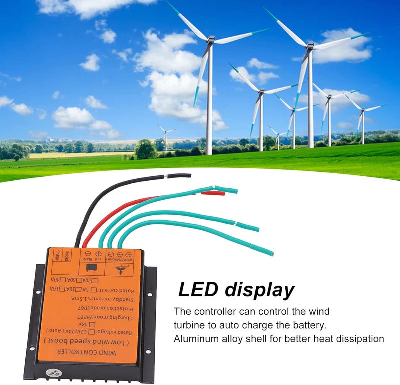 Scratch resistant Wind Turbine Generator Controller MPPT 48V, LED Display, Aluminium Alloy - Efficient Power Supply, Advanced Safety Features, Easy Installation for Wind Turbine Generator Kit (600W) Simple multi-feature practical build Solid anti-deform Upgraded general grade quality KSA standard compatible design Temp fluctuation resistant crafted quality Strategic warehouse site Practical versatile construction Flexible sizing options Flexible use switching Affordable purchase options Air & land transit compatible Widely used design Batch uniform stable quality Trendy natural assorted colors Standard fit Detachable clean Dense area priority deliver Trendy budget practical design Classic trendy design picks Simple multi-feature universal build Advanced compact design Reliable daily use design Most item matching trendy design Global production standard crafted - Image 3