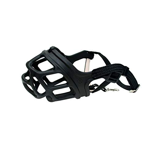 ZEUS Alpha TPR Muzzle for X-Large Dogs, Comfort Fit Design Prevents Biting, Barking and Chewing, Black - Image 5