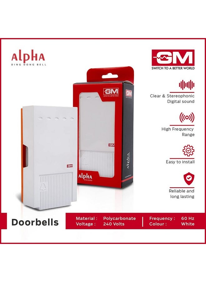 GM GM Alpha Door Bell (White)  - Image 2