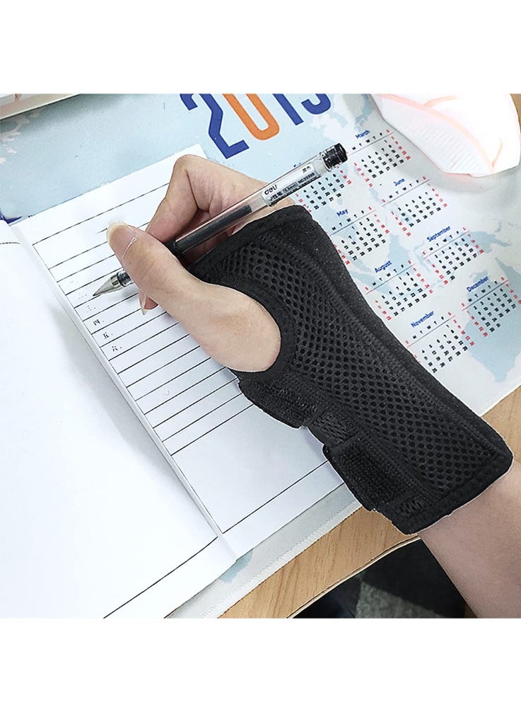 دعامة معصم لليد اليمنى لمتلازمة النفق الرسغي للرجال والنساء لتخفيف الألم، دعامة معصم ليلية للنوم، مثبتة للذراع مع كم ضغط وأحزمة قابلة للتعديل، لعلاج التهاب الأوتار والتهاب المفاصل - Image 5