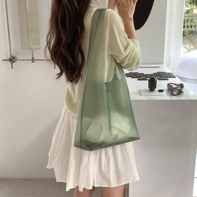 حقيبة توت نسائية من TPU المطفي، حقيبة كتف كبيرة السعة - Image 3